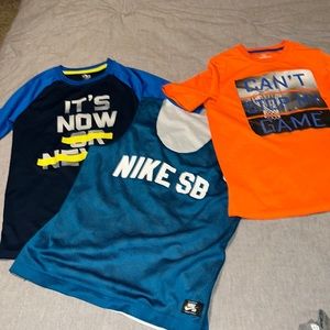 3 Boy Shirts Sz 10/12 and one Medium.
